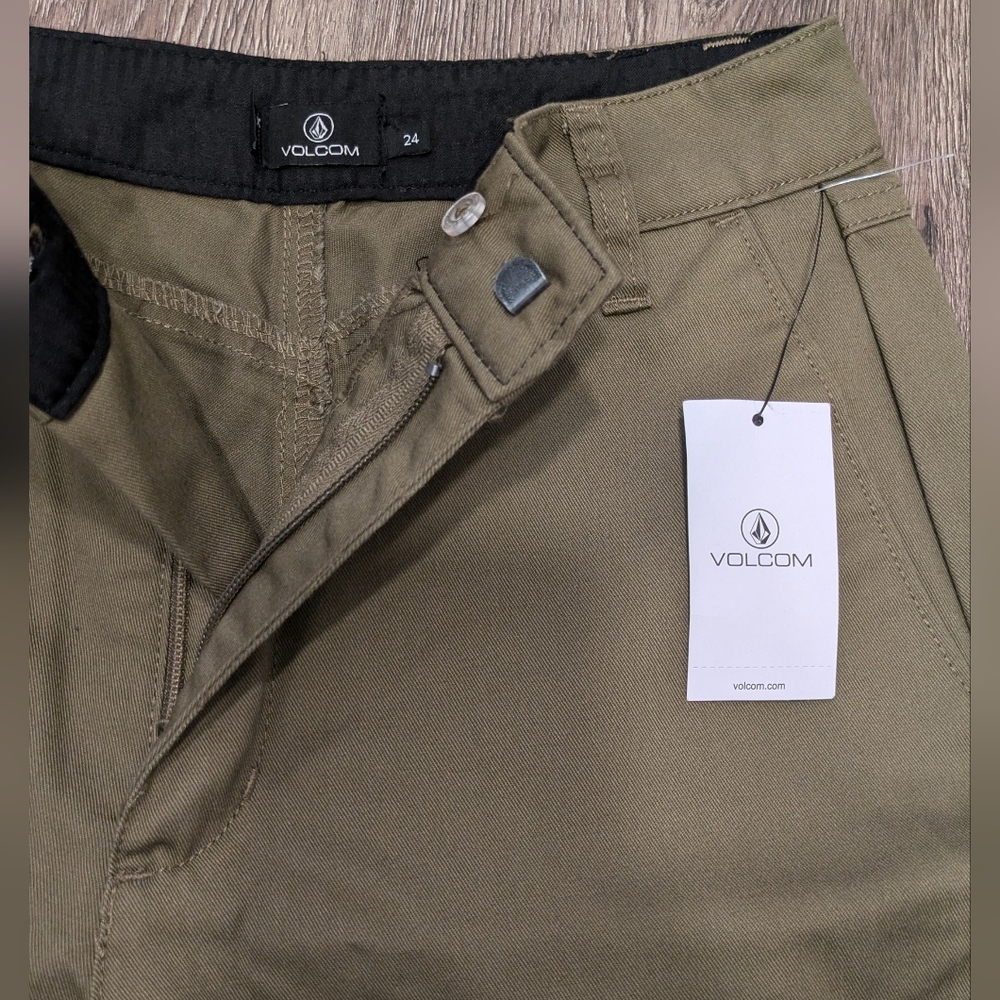 Volcom Women's Olive Chinos